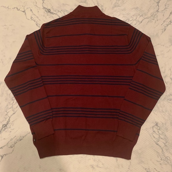 NWT Chaps Men's Striped Mockneck Sweater Large - Picture 2 of 6